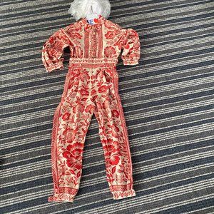 Farm Rio Red Pineapple Garden Jumpsuit  S | Red
